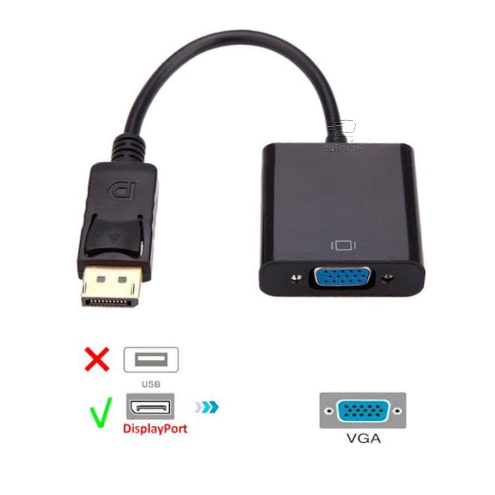 Cabo Adaptador Conversor Displayport Para Vga