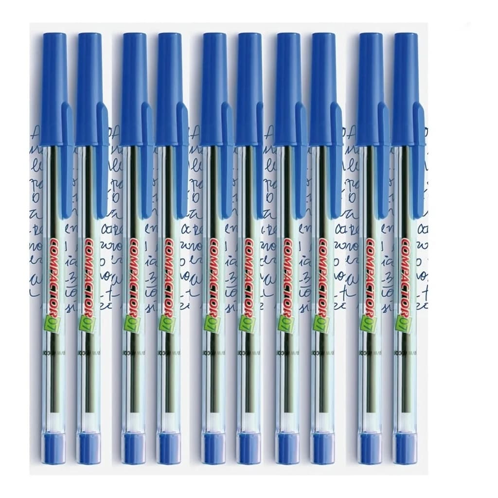 Caneta Esferográfica Compactor c/ 10 un Ponta fina 0,7mm  Barata ou c/ 2 un