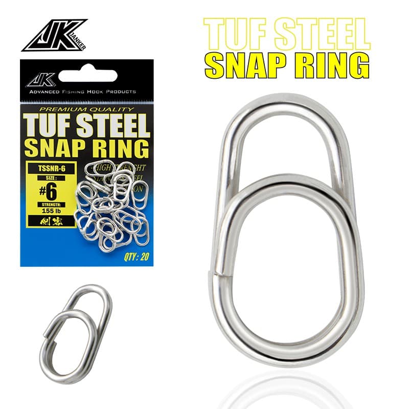 JK New Fishing Rings Stainless Steel Split Rings High Quality Strengthen Solid Ring Lure Connecting Fishing Accesso