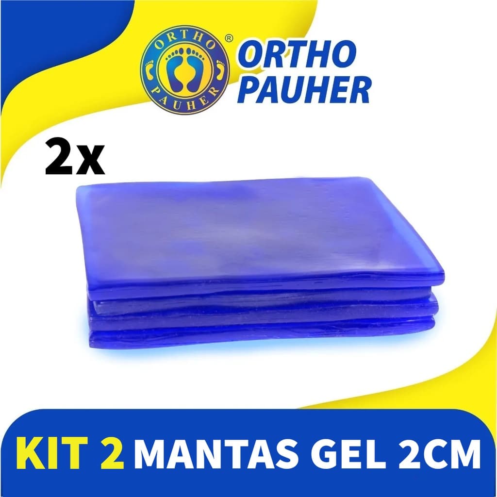 Kit 2 Almofadas Manta Gel Grosso 25x25x2cm para Banco Moto Quadriciclo Piloto e Carona Ortho Pauher