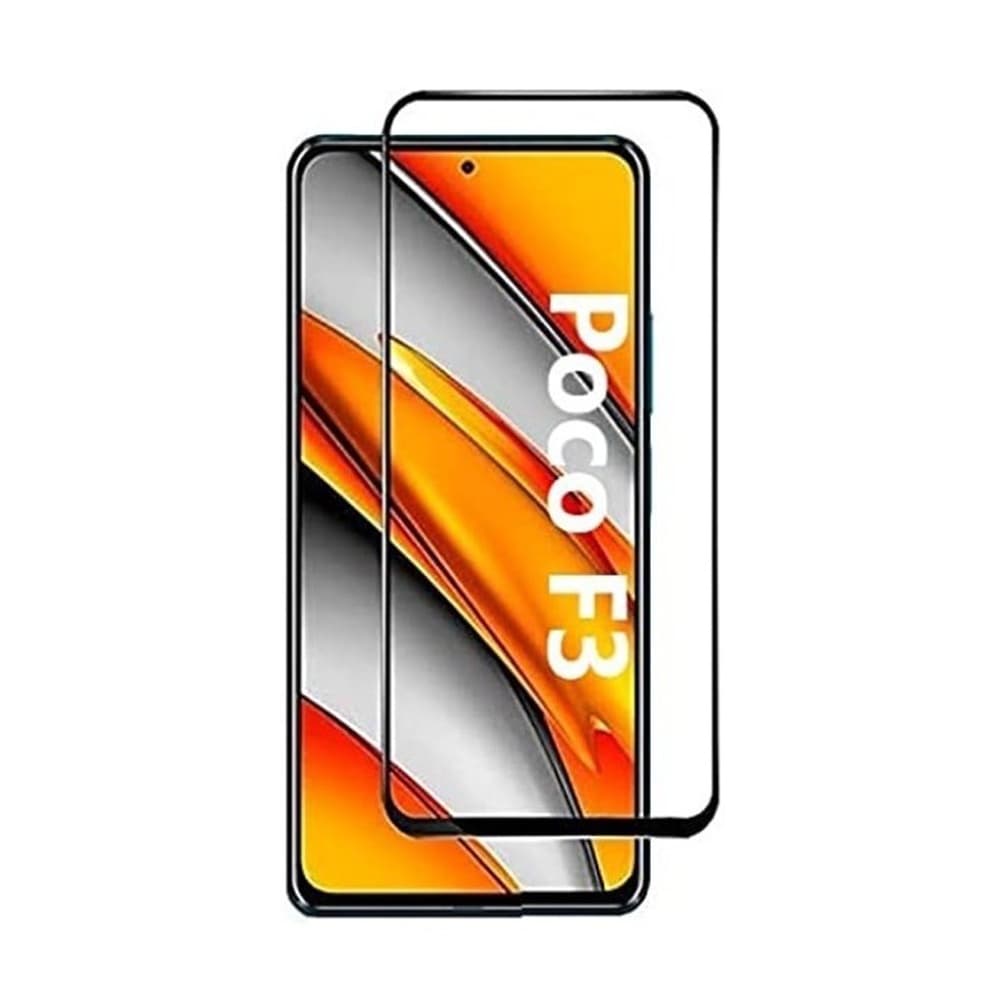 Película 3D Poco F3 Frontal Tela Toda Celular Xiaomi Película De Vidro Pocophone F3 + Kit Aplicação