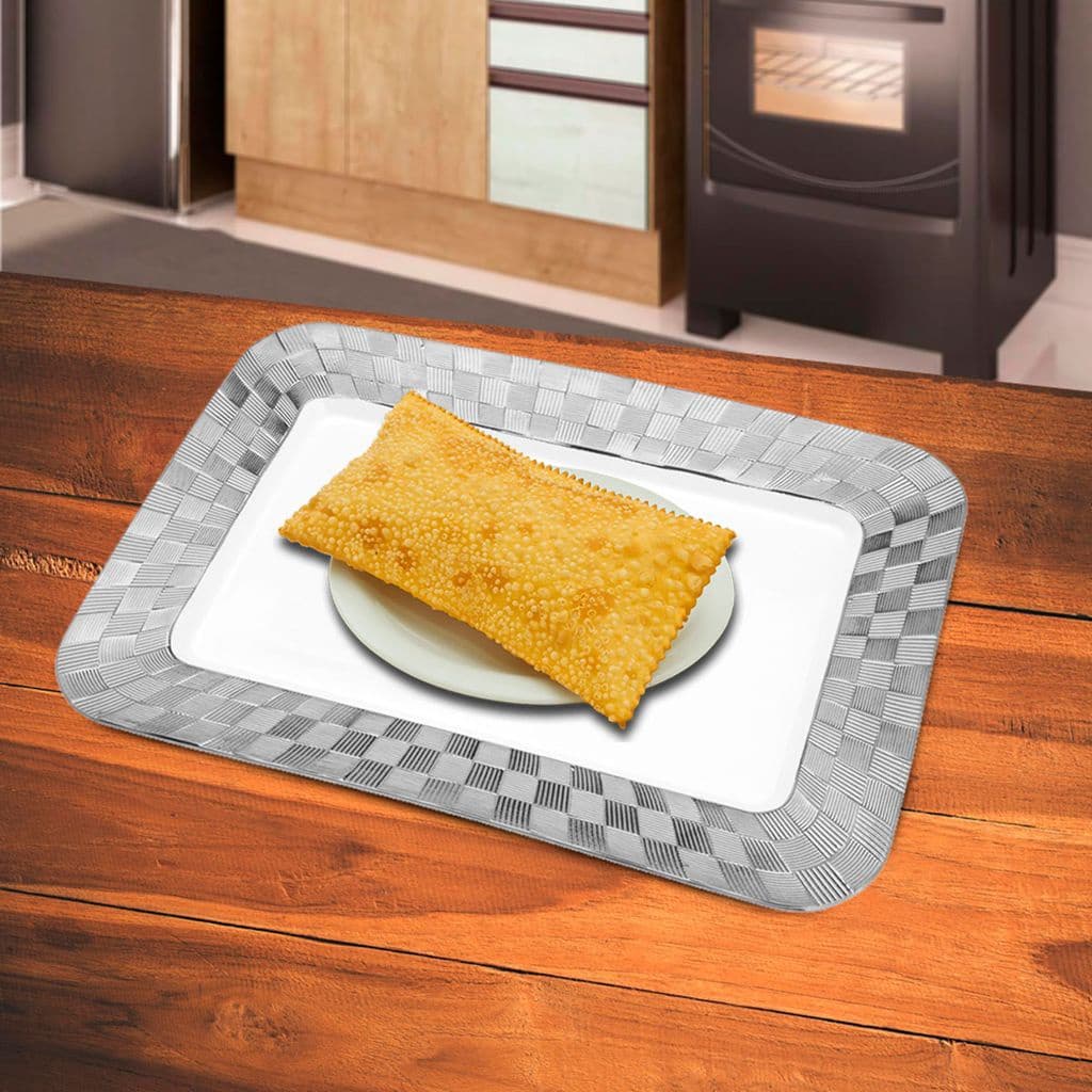 Travessa porcelana Vera silver 34x23x3cm - wolff