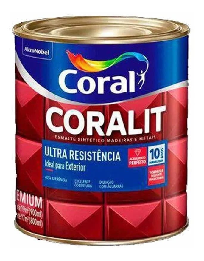Tinta Coralit Esmalte Brilho - 900ml - Coral Escolha A Cor...