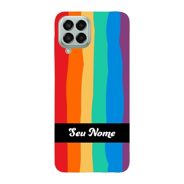 Capinha para Samsung M53 5G Anti Impacto Personalizada - Arco Íris Colorido LGBT LGBTQIA+ com nome