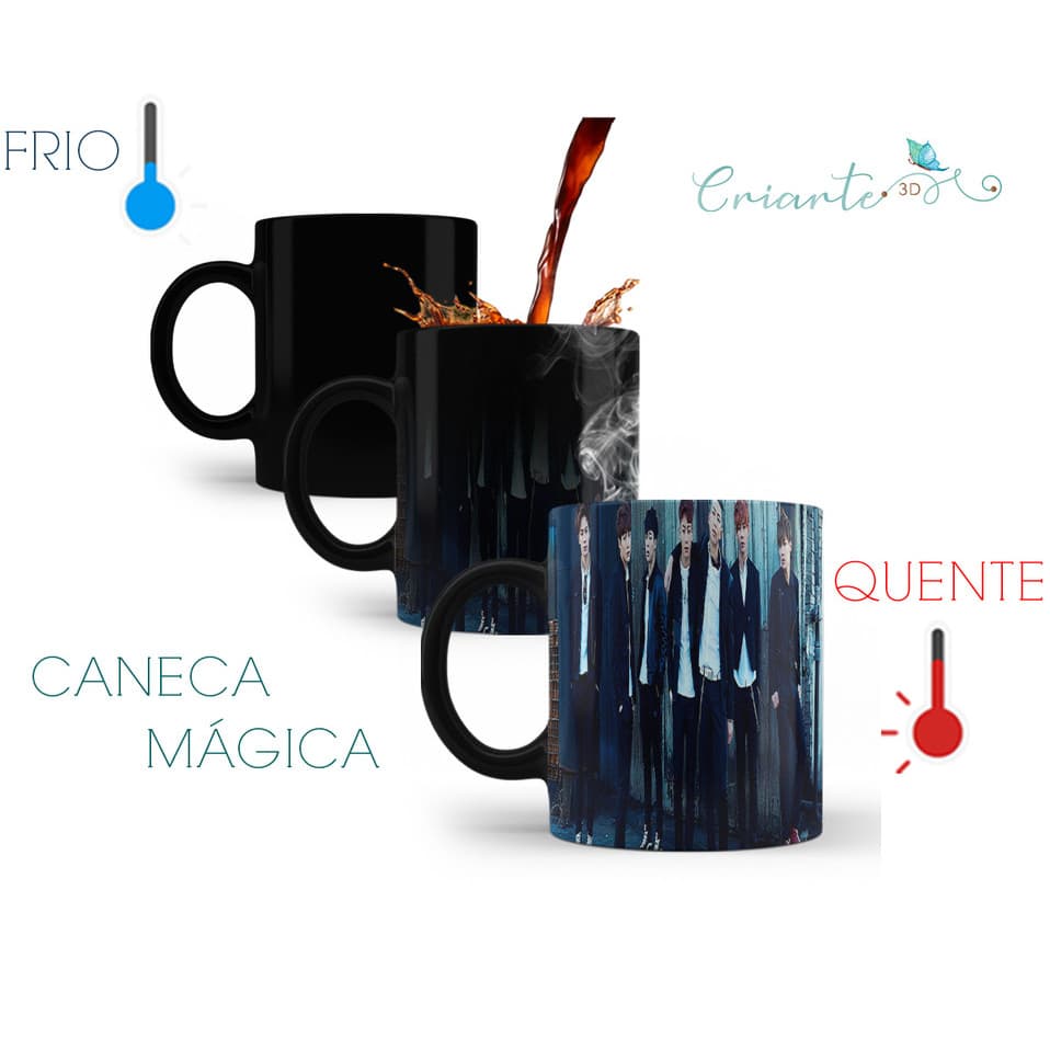 Caneca Porcelana Mágica BTS Modelo #04