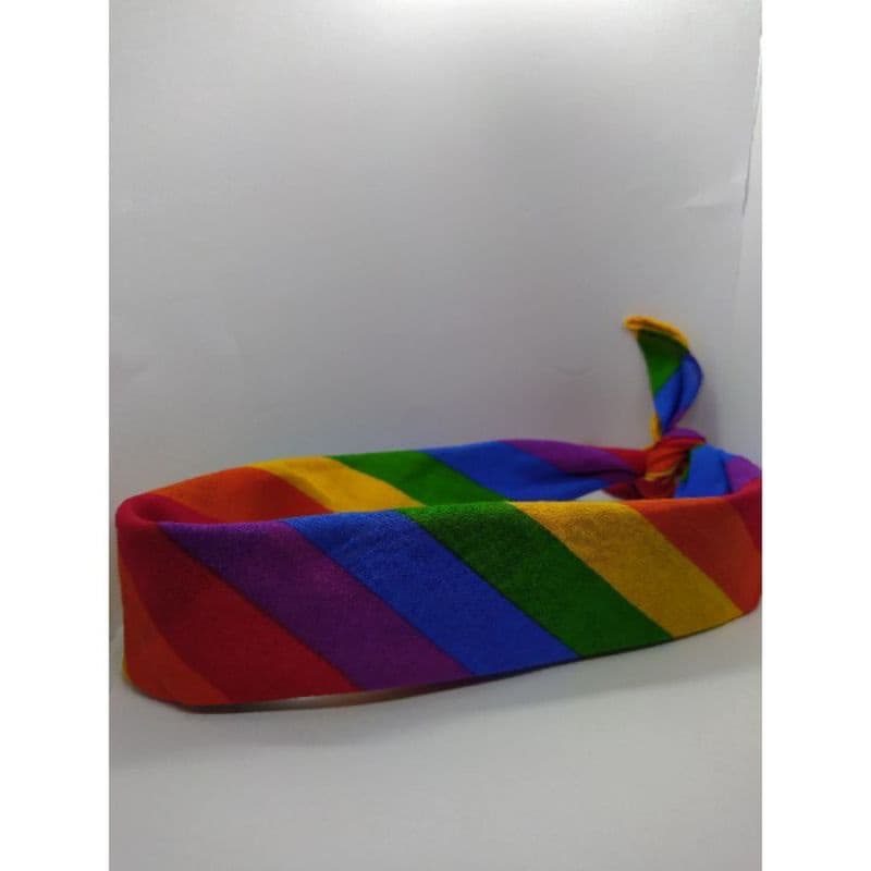 Bandana LGBT Orgulho Lenço Arco-íris Colorido Festas Carnaval Eventos Listrada