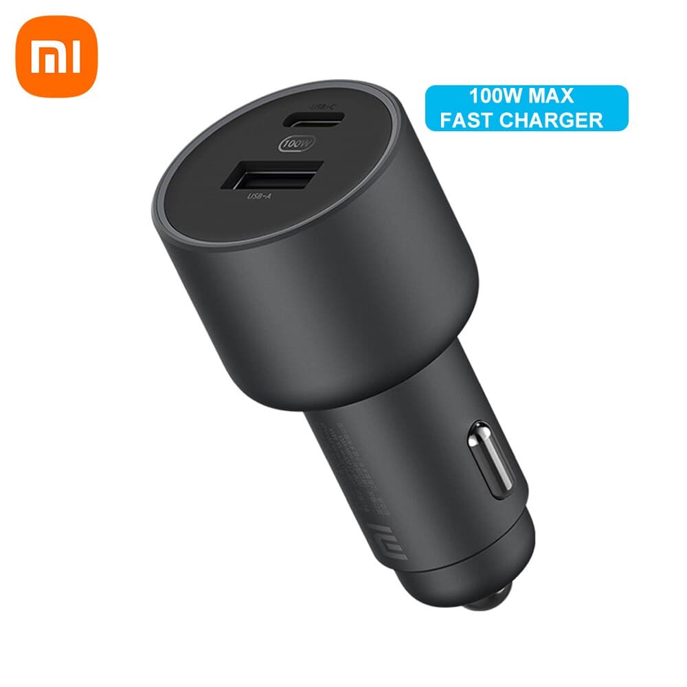 Xiaomi Mi Carregador De Carro 1A1C Duplo USB Carregamento Rápido 100W MAX QC Adaptador Para iPhone Huawei Samsung 10 Sma