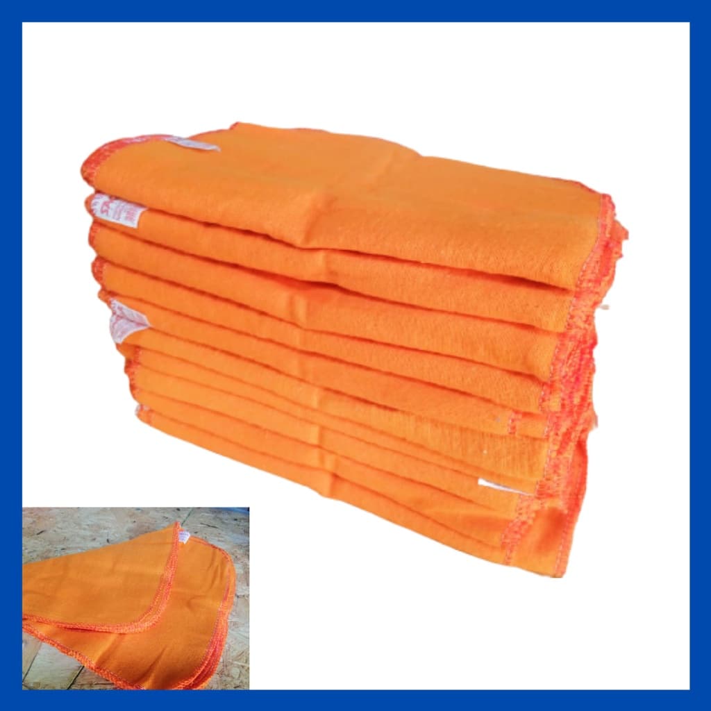 kit 10un Pano Flanelinha Laranja Pano Para Limpeza  Atacado