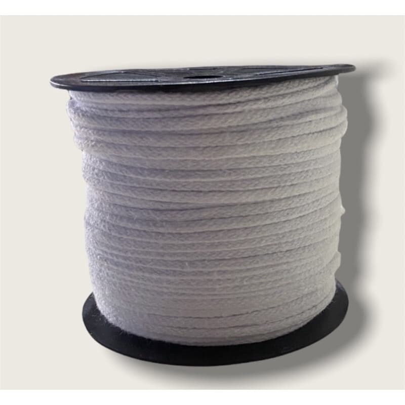 Cordão De Algodão Branco 4mm. Rolo de 100m.