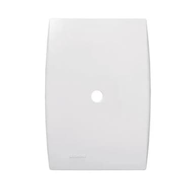 Placa 4x2 c/ Furo Central+Suporte Branco Illus Siemens