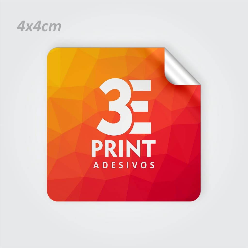1000 Rótulos Adesivos Personalizados 4x4 Cm a Prova D'agua, Adesivo Personalizado, Adesivo Para Embalagem, Bolo de Pote