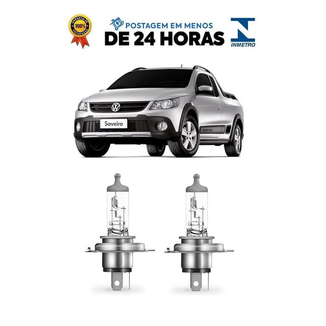 Par Lampada Farol de Milha Saveiro Cross G5 2009 2010 2011 2012 H4