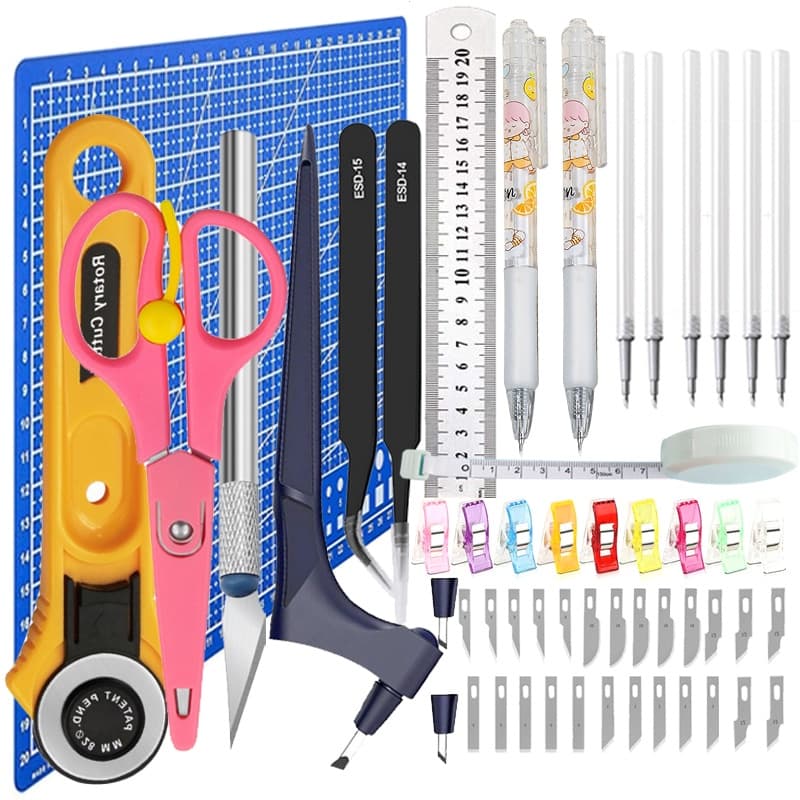 54 PCS Ofício Precisão Cutte Carving Hobby Ferramentas Kit De Aço Inoxidável Para DIY Arte Trabalhar , Recados E EVA