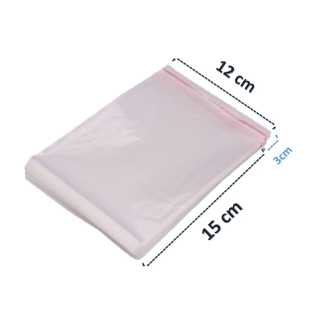 Saco Adesivado Plastico Transparente 12x15 C/ 100 Unidades