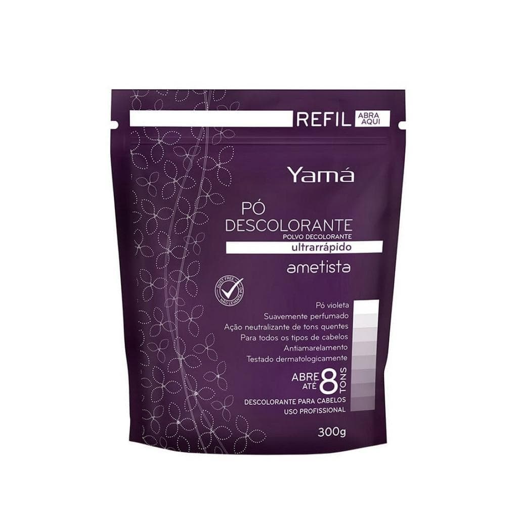 Pó Descolorante Refil Ultra Rápido Dust Free Ametista Pó Azul 300g -Yamá