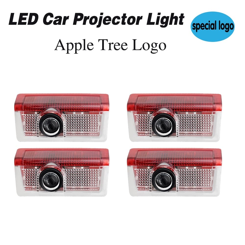 Luzes LED Para Porta De Carro , Lâmpada De Boas-Vindas , Logotipo , Projetor A laser , Emblema De Árvore De Maçã , Luce