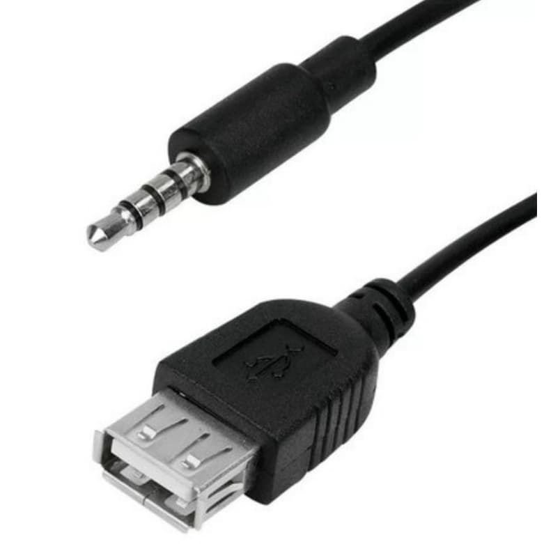 Cabo Adaptador Usb Femea P2 Macho Entrada Auxiliar Som Carro