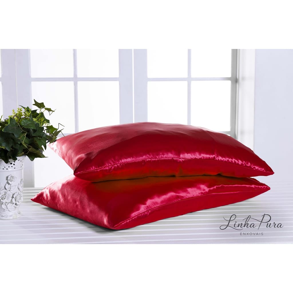 2 Fronhas De Cetim (01 Par) Anti - Frizz Macio 70cm X 50cm