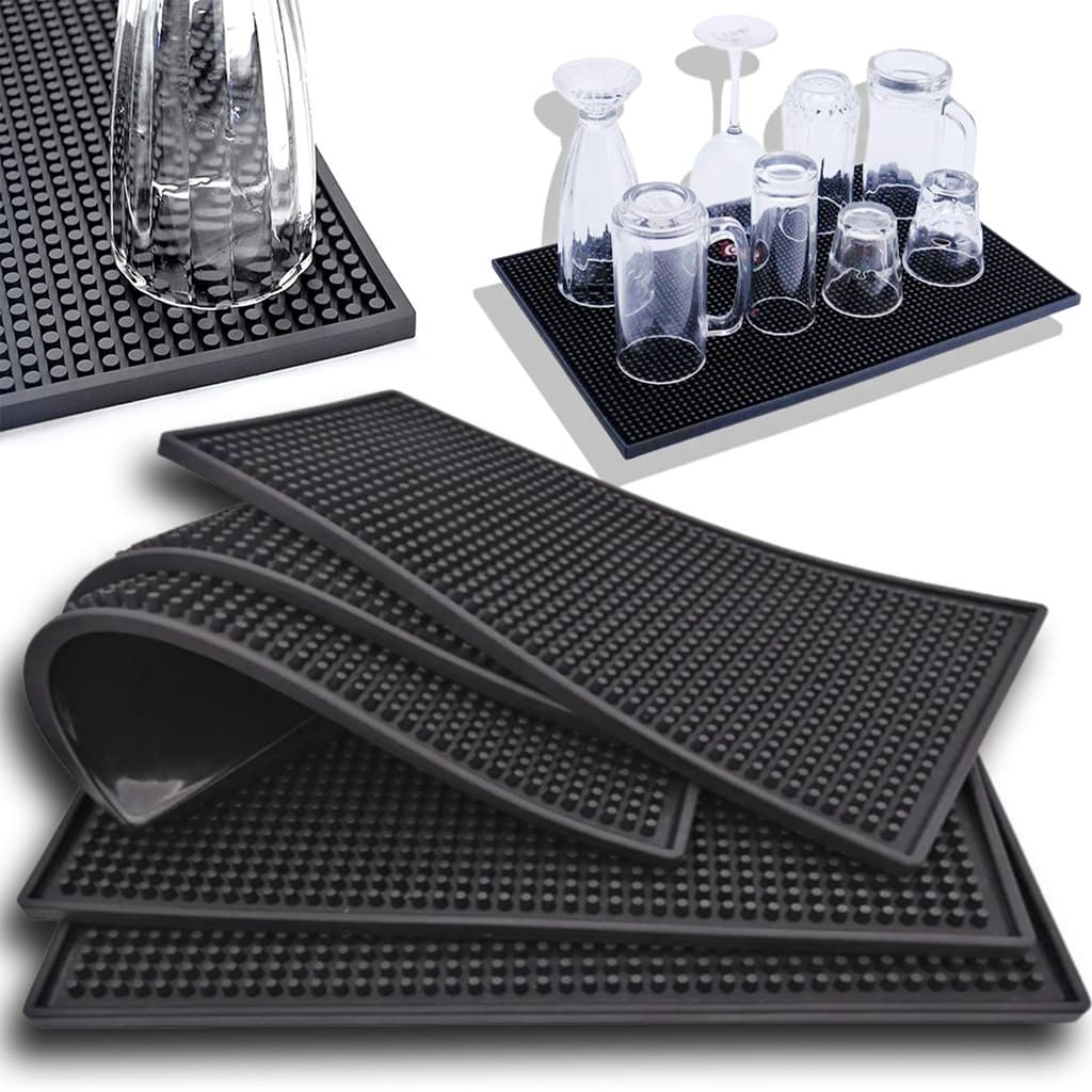 Tapete Escorredor de Louça PVC Silicone para Copos e Talheres Tapete Barman