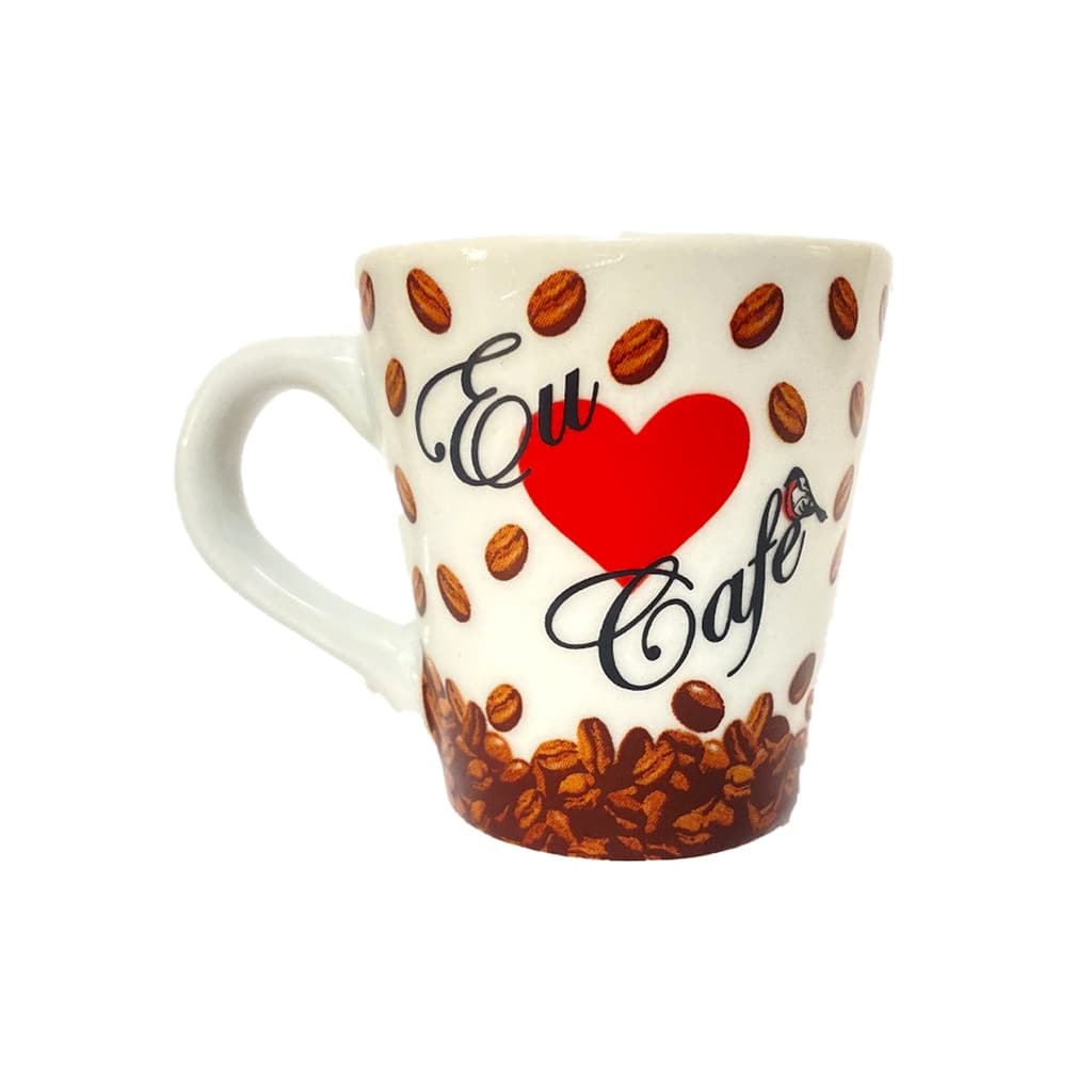 1 Xicara Caneca De Café E Chá De 110ml De Porcelana Decorada
