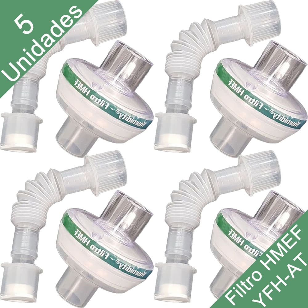 Filtro Respiratorio Hmef Para Ventilação Mecanica Youmidity | 05 Unidades