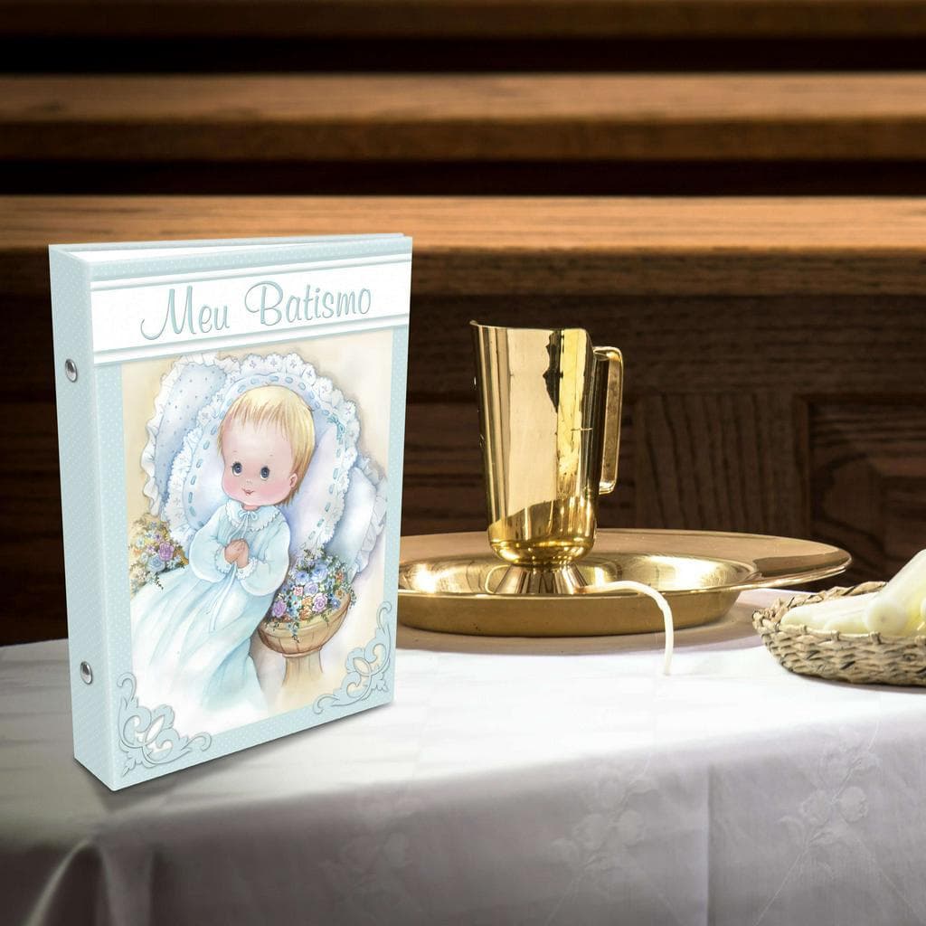 Album de Fotos 15x21 para 40 Fotos Batismo Igreja Menino Menina Religioso Lembranca Recordacao