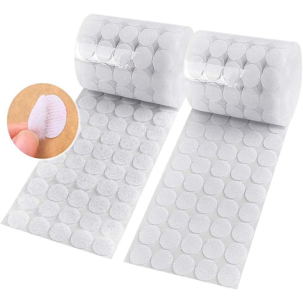 200 Unidades (100 Pares) Pontos Autoadesivos Gancho E Laço , Moedas De Nylon Pegajosas Nas Costas , Tiras De Prendedor F