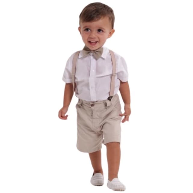 Roupa de BATIZADO infantil conjunto pajem menino festa batismo acompanha camisa, gravata, bermuda