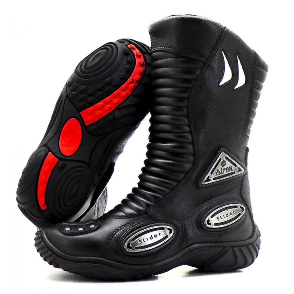 BOTA MOTOCICLISTA  EM COURO AT 300 KM PRETO