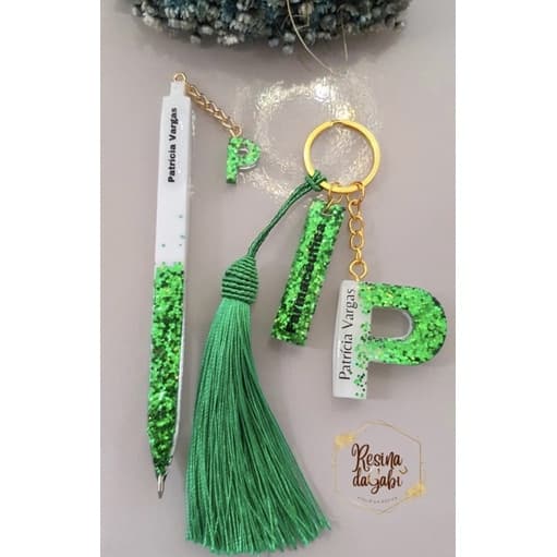 Canetas de Resina Personalizadas - Caneta + Letra/ kit Caneta + Marca Página/ Caneta + Chaveiro - Leia a Descrição!!