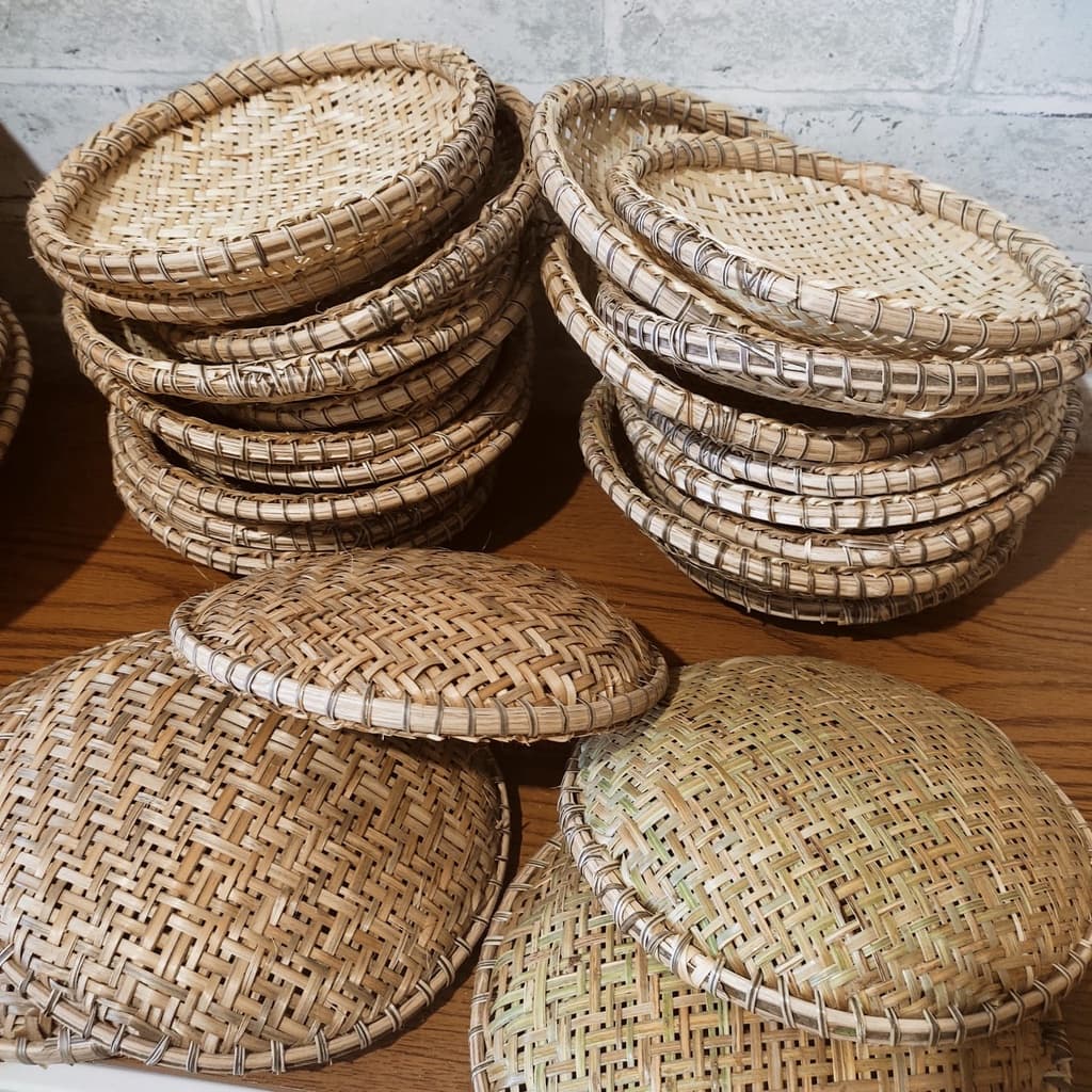 Kit Peneiras de Palha de Carnaúba 20 cm e 30 cm Artesanato Sustentável
