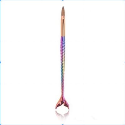 Kit 2 Pinceis Unha de Porcelana Acrílico Cabo De Sereia Profissional Luxo Rabo Sereia