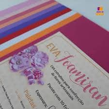 Placa De EVA Foamiran Para Flores Make + 30x35cm Com 10 Und