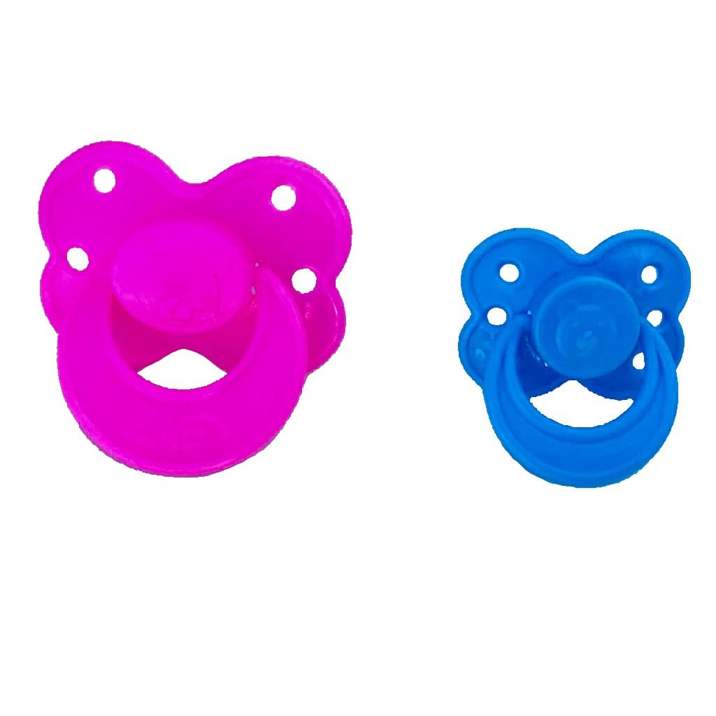 Chupeta Boneca Bebe reborn 3 rosa e 3 azul Plastico Bico Palito Brinquedo Infantil Criança
