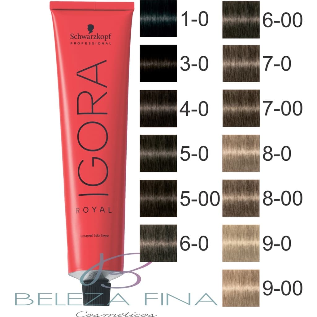 Coloração Igora Royal 60g - Schwarzkopf Professional - (ESCOLHA) 1-0 , 3-0 , 4-0 , 5-0 , 5-00 , 6-0 , 6-00 , 7-0 , etc