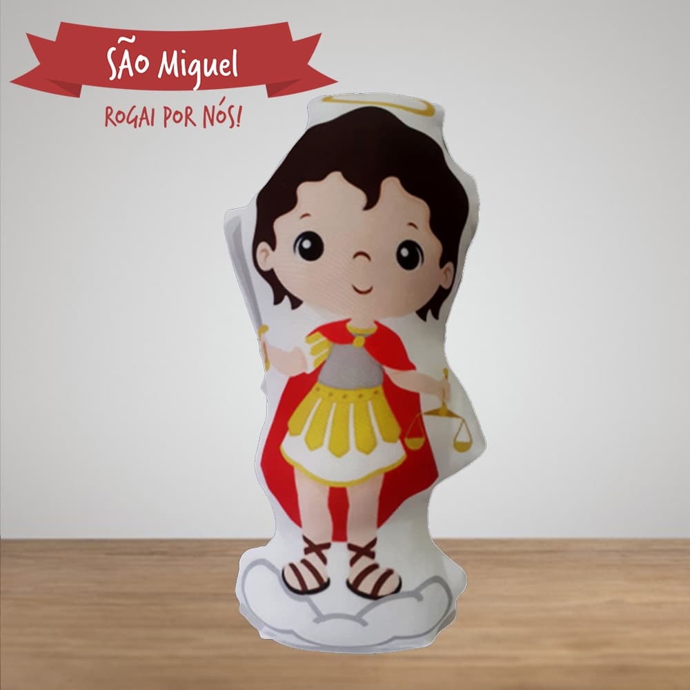 Almofada Naninha Recortada Santinho Anjo São Miguel Arcanjo