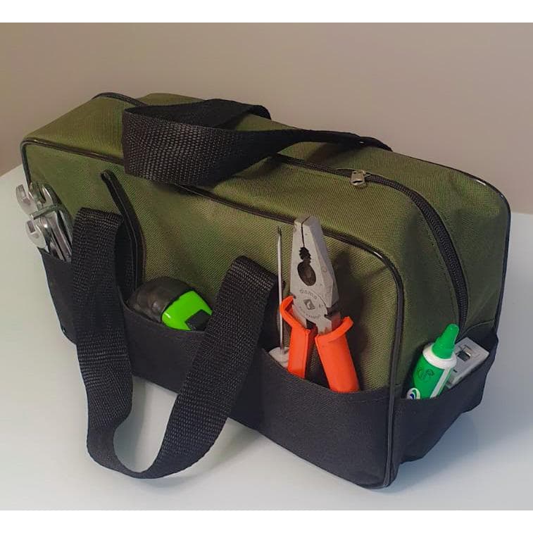 Bolsa Mala Para Ferramentas Em Lona Com 8 Bolsos