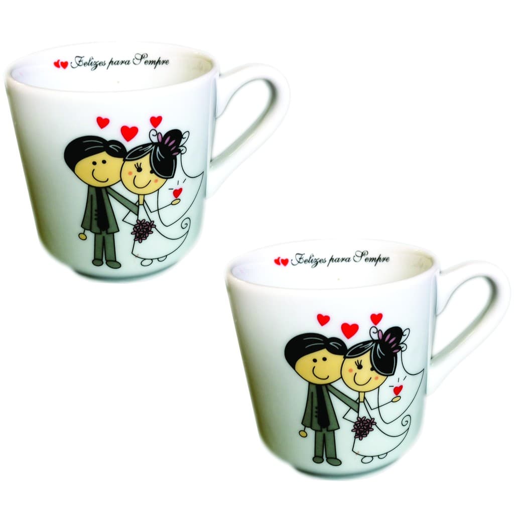 2 caneca felizes para sempre, caneca para convidados, caneca para lembrancinhas, lembrancinhas de casamento, caneca, xíc