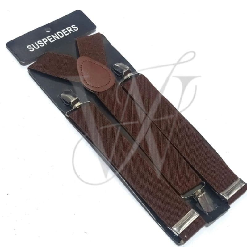 Suspensório Marron Infantil Tamanho Ajustável 2,5cm