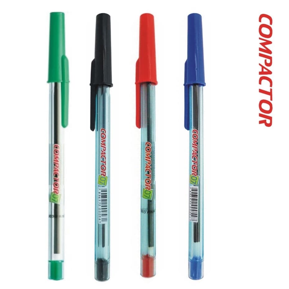 Caneta Ponta fina Compactor 0.7 - Kit com 10 unidades