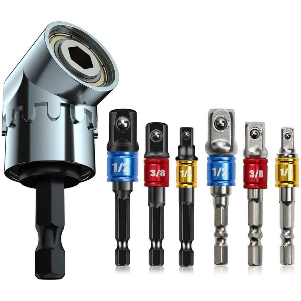 Conjunto De Extensão Do Adaptador De Soquete Driver De Grau De Impacto , 1 Peça Broca De Ângulo Reto De 105 Graus Chave