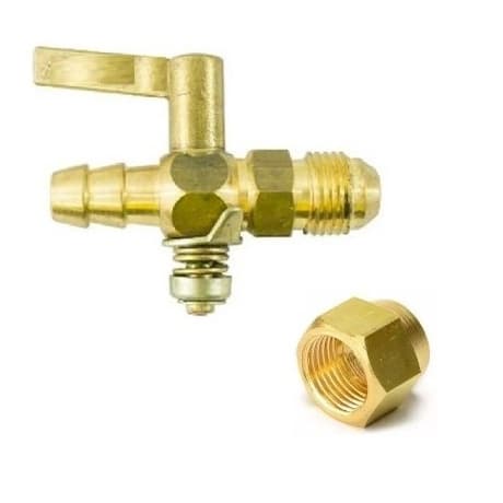 Registro-Torneira-valvula Para Gás Glp Cozinha  3/8 Sae X 3/8 mangueira + Porca 3/8 sae