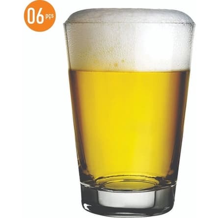 Jogo De Copos De Vidro Com 6 peças 350ml - Caldereta Nadir Figueiredo