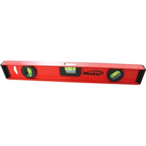 Nível Alumínio 40cm 16 Pol 3 Bolhas Base Magnética Mister