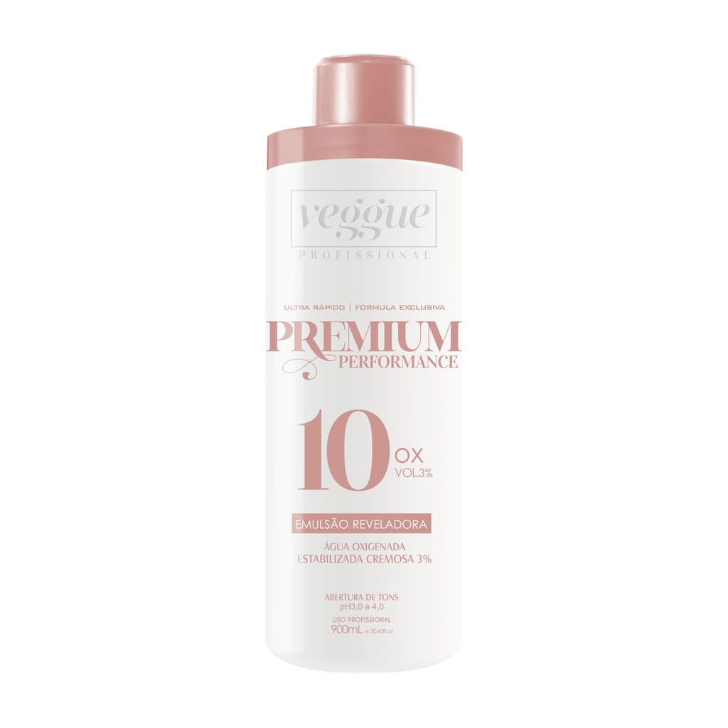 Água Oxigenada Premium 10 Volumes  900ml Veggue