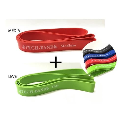 2 Elasticos Superband Latex Media+leve Borracha Treino Band