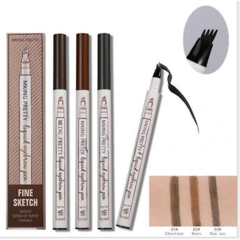Caneta Microblading Para Sobrancelha Ponta Tipo Garfo À Prova D’Água /Caneta