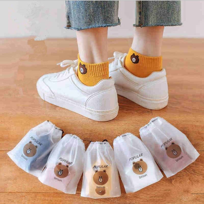 20 Peças = 10 Pares Mulheres Doce Margarida Impressão De Flor Meias Curtas Harajuku Verão Moda Fofa Cor Feminino De Tornozelo Baixo