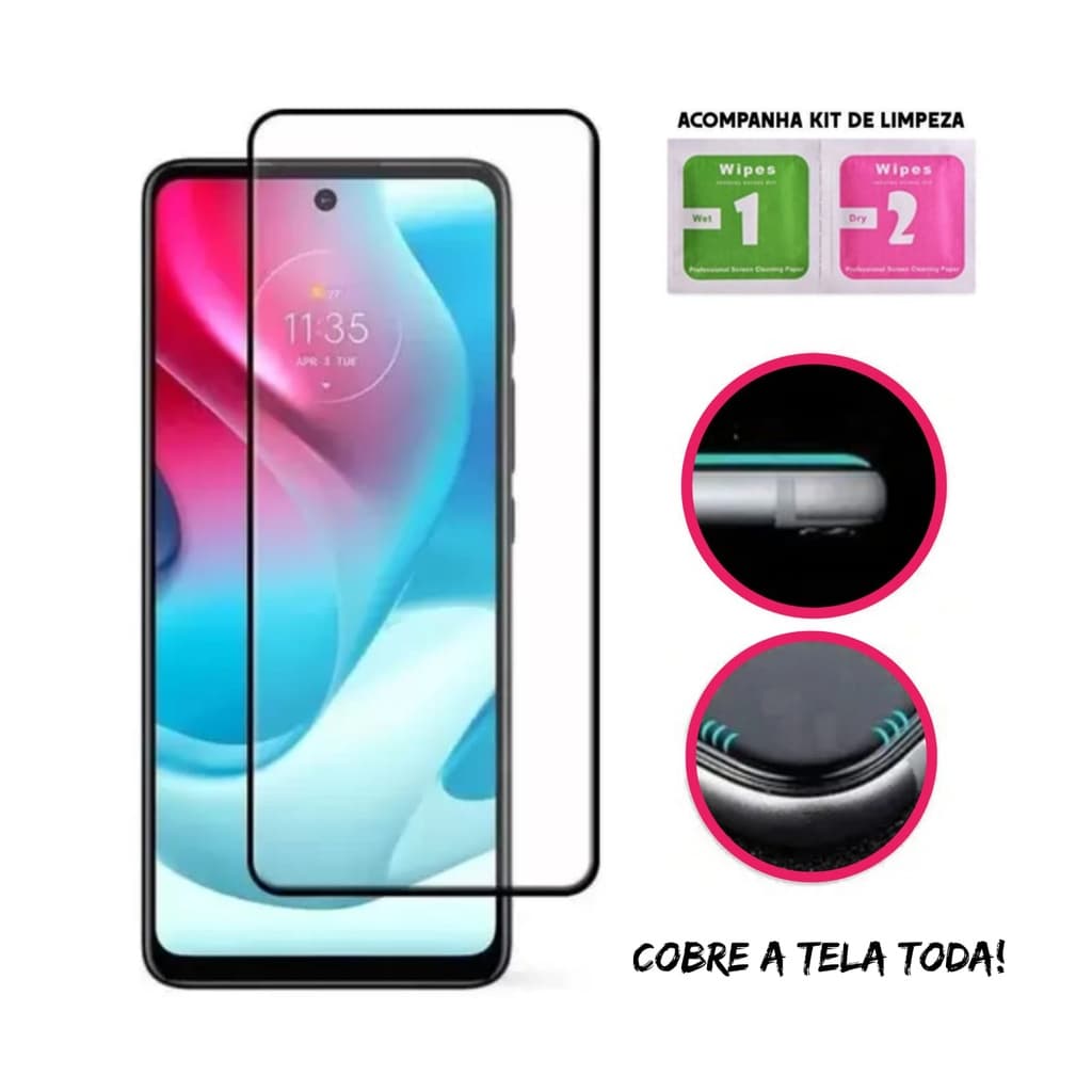 Película 3D de Vidro Para Moto G60S