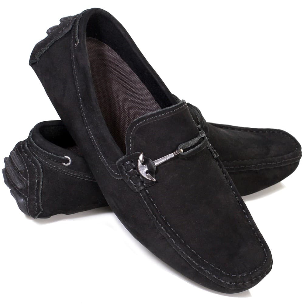 Mocassim masculino em couro, âncora, qualidade e conforto